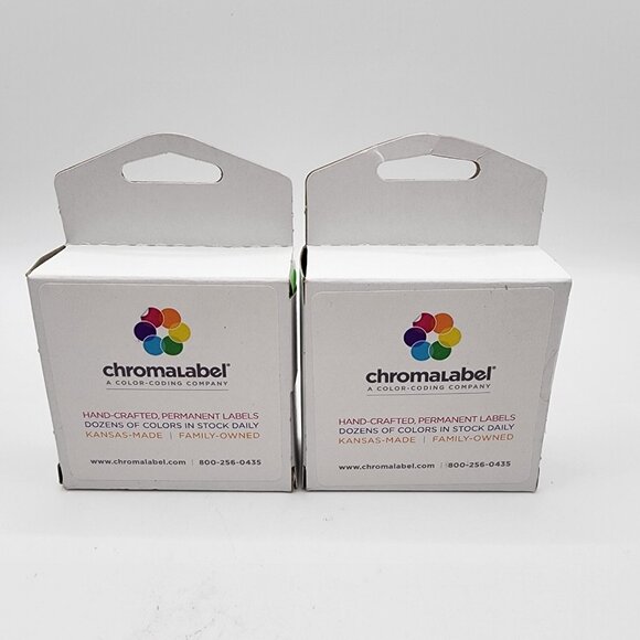 2 Pack ChromaLabel 1/2" Inch Round Green Dot Stickers, 1000 per Dispenser - Picture 6 of 10